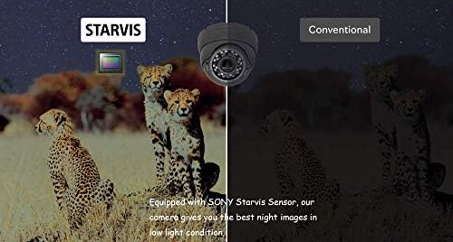SecurityVideoDirect SVD HD-TVI 1080p מצלמת אבטחה עם דיור מתכת וראיית לילה נהדרת שחור
