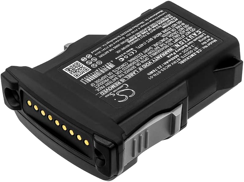 3.6V 6600mAh / 23.76WH סוללה להחלפה עבור MC93, MC9300, חלק מס '000370, BTRY-MC93-FZ-10, BTRY-MC93-NI-10,