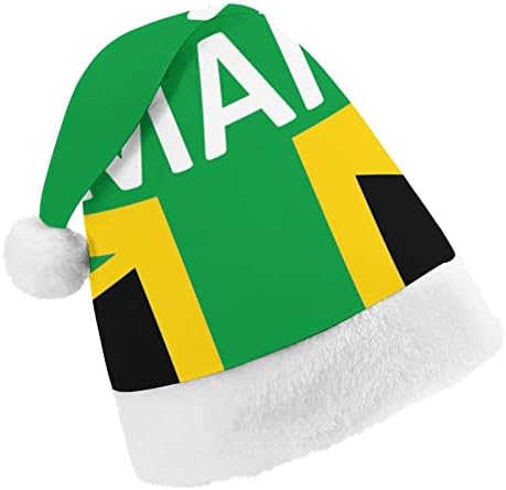 ג ' מייקני ממלכת דגל קטיפה חג המולד כובע שובב ונחמד סנטה כובעי עם קטיפה ברים ונוחות אוניית חג המולד