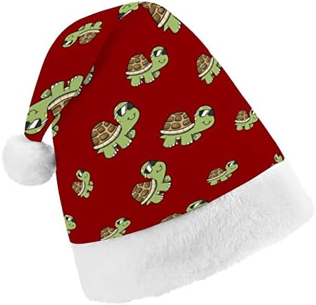 צב עם משקפי שמש חג המולד סנטה כובע עבור אדום חג המולד כובע חג טובות חדש שנה חגיגי ספקי צד