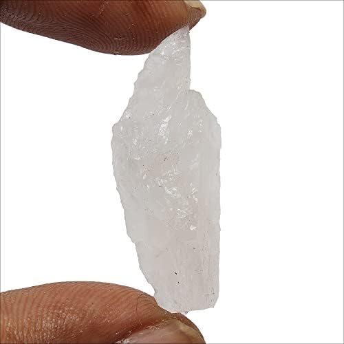 Gemhub ריפוי טבעי קריסטל קוורץ לבן צלול 28.5 סמק. אבן מחוספסת לריפוי, יוגה, מדיטציה ואחרים