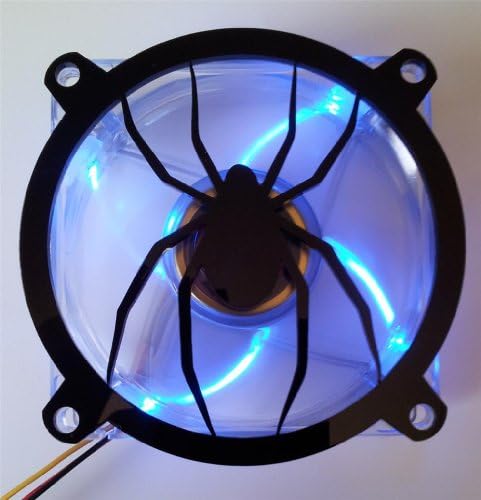 בהשראת לייזר עיצוב מותאם אישית אקריליק עכביש מחשב מאוורר גריל 92 ממ