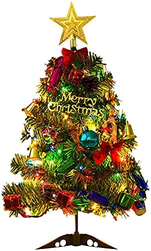 עם תאורת LED עץ חג המולד צבע עץ מלא מלאכותי עץ חג המולד מיני חג המולד אורנים
