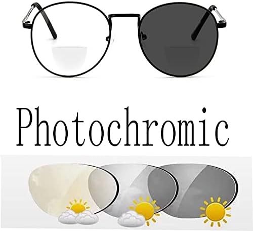משקפי קריאה דו -פוקליים של Naikomly Photochromic משקפי קריאה דו -פוקלים משקפי שיניים ביפוקלים משקפיים