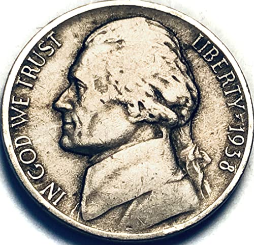 1938 ד ג'פרסון חמש סנט מוכר ניקל בסדר גמור