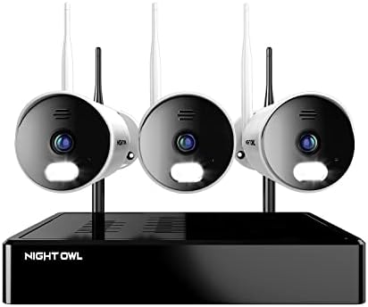 ינשוף לילה 10 ערוץ Bluetooth וידאו מערכת מצלמות אבטחה ביתיות עם Wi-Fi IP 4K HD מצלמות זרקור מקורה/חיצוני