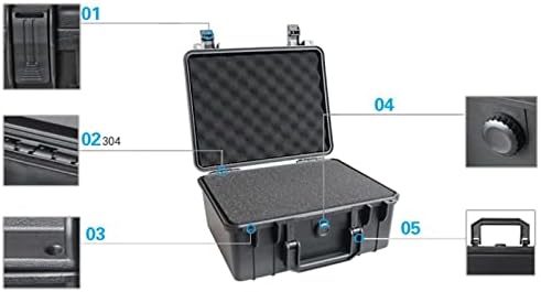 תיבת כלי בטיחות ZCMEB תיבת כלי ABS ABS אחסון מפלסטיק ציוד ציוד ציוד לכלי מארז מזוודה חיצונית עם קצף