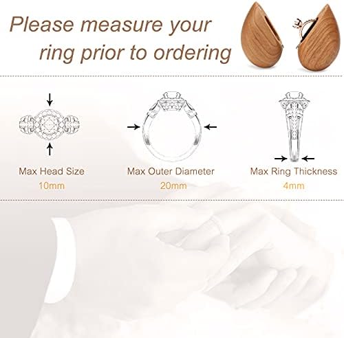 עץ טבעת תיבת לב בצורת טבעת תיבת לחתונה, הצעה,אירוסין טבעת תיבה,עץ טבעת מקרה עץ טבעת מחזיק מתנה