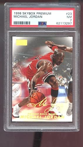 1998-99 SkyBox Premium 23 מייקל ג'ורדן PSA 7 כרטיס כדורסל מדורגת NBA 98-99-כרטיסי כדורסל לא חתומים