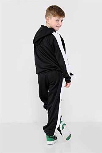 ילדים בנות בנים חליפות ניגודיות לוח ניגודיות שחור עם חליפות חדר כושר תחתון שחור
