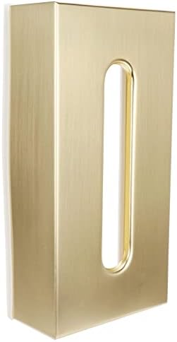 קופסת רקמות Voldax מלבנית 304 מלבני נירוסטה מפית נירוסת מחזיק נייר מכולה מכסה קופסת רקמות זהב זהב