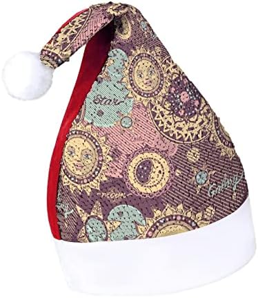 דקורטיבי שמש פאייטים חג המולד כובעי סנטה חג המולד כובע למבוגרים שמח חג המולד המפלגה תלבושות בני כובע