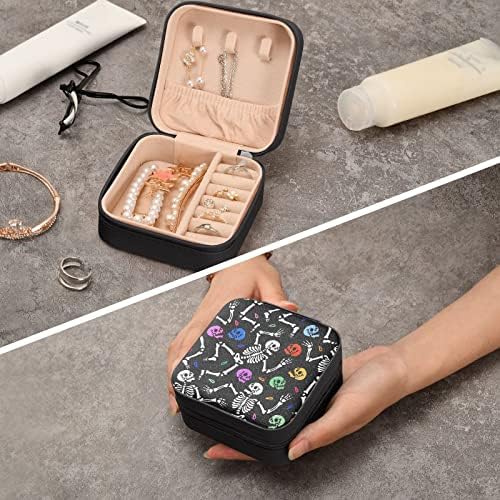 שלד גולגולת Umiriko קופסת תכשיטים קטנה, נרתיק תכשיטים ניידים לטבעת, תליון, עגיל, שרשרת, ארגזי אחסון