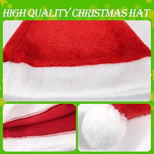 2 חבילה קטיפה סנטה כובע חג המולד כובע לילדים קטיפה אדום חג המולד חג מסיבת כובע