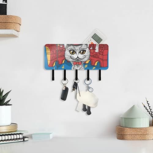 חתול מפתח מחזיק עבור קיר דקורטיבי מפתח קולב מדפי עם 5 ווי דואר ארגונית עבור קיר הר עבור קיר בית תפאורה
