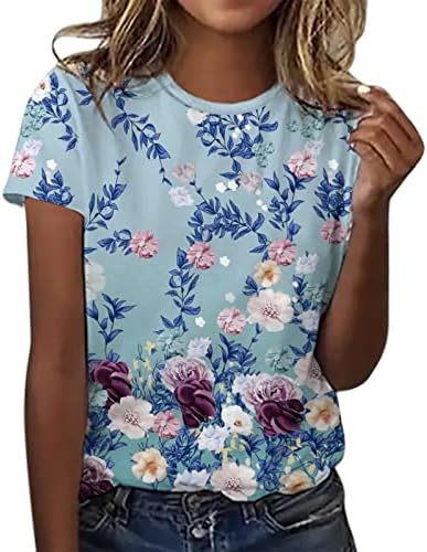 צמרות קיץ לנשים 2023 בלוק צבע פסים שרוול קצר חולצות סיביות חולצות טירט חולצות כותנה לנשים מולטי -רב