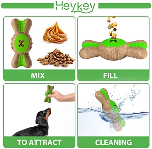 Heykey Dog Chew צעצועים לכלבלים כלבים בינוניים קטנים, צעצועים כלבים עמידים קשוחים לעיסות אגרסיביות גזע