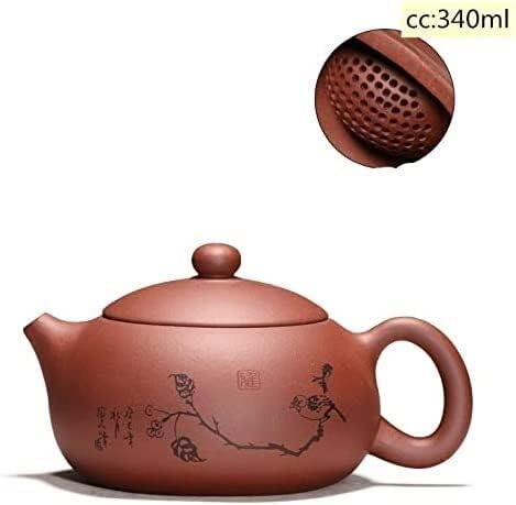 סיר תה צמחים סיר תה סיר תה סגול חרס סגול יופי קומקום קומקום גולמי עפרות תה בעבודת יד סט קומקום