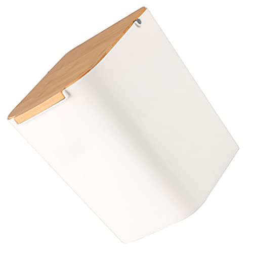 עיתונות-סוג אשפה סל פלסטיק פסולת סל עם עץ מכסים אשפה יכול עיתונות-סוג אמבטיה מטבח אשפה יכול לבית אמבטיה