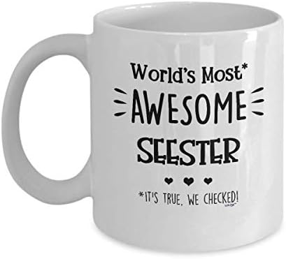 וויזק סיסטר ספל מתנת קפה מצחיקה לנשים - נשמה יקרה אחות חברה אהבה בחג המולד יום הולדת הכי מדהים בעולם