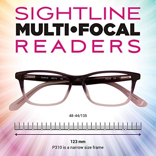 Sightline P310 Petite Fit Multifocus משקפי קריאה הגדלה סגולה 2.50