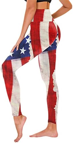 דגל אמריקאי 4 ביולי חותלות נשים בקרת בטן ארהב דגל ארהב דגל עפרונות דקיקים תרגיל חותלות קת חותלות קפרי
