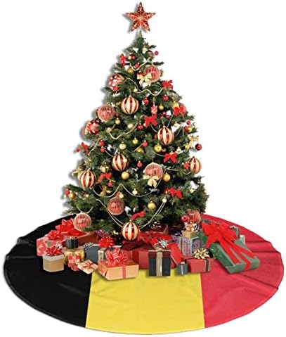 חצאית עץ חג המולד, מחצלת עץ דגל בלגית בגודל 30-48 אינץ 'לקישוטים לחג המולד קישוטים למסיבות חג