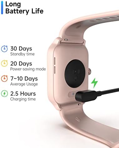 Tobur Smart Watch Alexa מובנה, 1.8 IP68 גשש כושר אטום למים עם דופק/דם חמצן/גשש שינה/100+ מצבי ספורט/תשובה