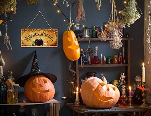 Facraft Challoween Depot Sign Signs Witches שלט מטבח מכשפות וינטג