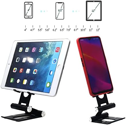 עמדת טלפון סלולרי, עמדת אייפון מתכווננת בגובה זווית עבור שולחן כתיבה, מחזיק טלפון סלולרי מתקפל iPad