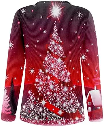 נשים מחוץ לכתף סוודר רוכסן סוודר מודפס סוודר חג המולד שרוול ארוך חולצת טריקו אופנה אביבית 2023