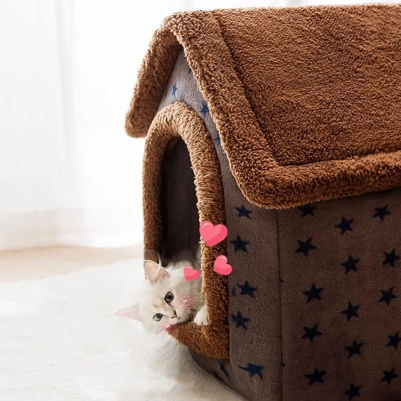 סלטיום מיטת חתול בית שינה בית מערה חמה מלונה כלב כלב כרית כרית נשלפת