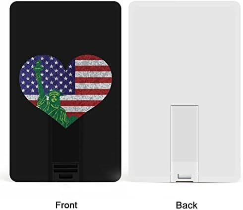 ארהב דגל ופסל USB 2.0 מכרידי פלאש מכריע זיכרון צורת כרטיס אשראי