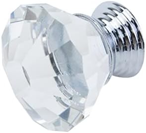 קומגרוט 8 יחידות ארונות זכוכית קריסטל צלולים ידיות מלאות בצורת יהלום ידיות ידיות וינטג 'לארונות ארון