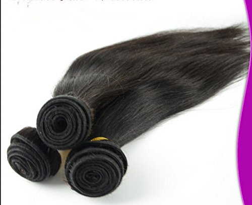 זול 8א משלוח חלק תחרה סגר עם חבילות ישר ברזילאי לא מעובד שיער צרור עסקות 3 חבילות וסגירה טבעי צבע 16סגירה+1616