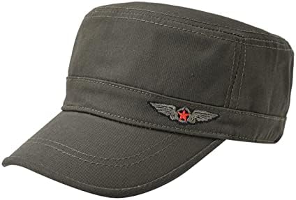 יוניסקס צוער צבא כובע נהג משאית אבא כובע צבאי לנשימה שטוח למעלה קלאסי בייסבול כובע