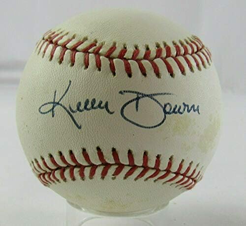 קלי דאונס חתמה על חתימה אוטומטית רולינגס בייסבול B107 - כדורי חתימה