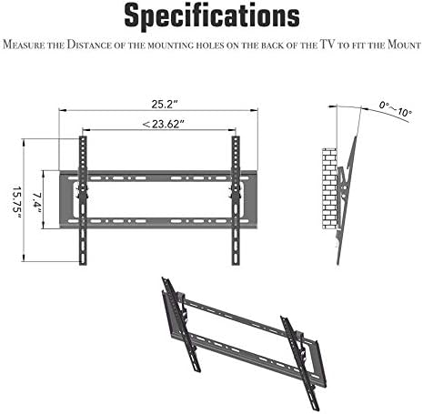 מפלדת אל חלד מהירה מהירה של קיר טלוויזיה תושבת קיר לרוב טלוויזיות מעוקלות שטוחות בגודל 32-70 אינץ