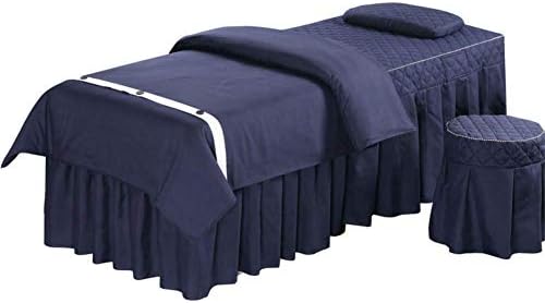ז'ואן פרימיום עיסוי שולחן שולחן מגדיר כיסוי מיטת יופי 4 חתיכות מיטות עיסוי נושמות חצאית כרית ציפית מיטת