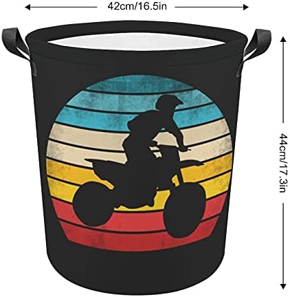 רטרו אופנוע אופני עפר כביסה סל סל תיק בגדים מלוכלכים אחסון סל עמיד למים מתקפל מתקפל צעצוע ארגונית עבור