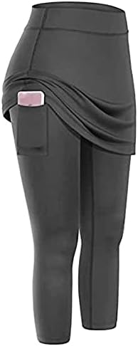אלסטי אגוז קפריס חותלות ספורט טניס יוגה חצאיות חצאיות חצאיות פלוס שמלה בגודל לנשים מזדמנים