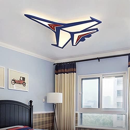חדר נער קליל של מטוס קריקטורה יצירתי, תקרת LED מודרנית תאורה משובצת תאורה לעמעום סומק לחדר שינה, מגורים,