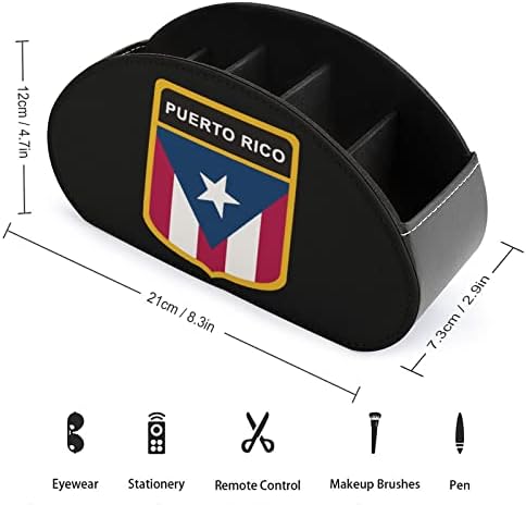 דגל פורטו ריקו טלוויזיה טלוויזיה מחזיקי שליטה רחוקים מארגן איפור קופסה עור עור אחסון בית חנות קאדי עם