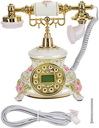 Myingbin טלפון קווי קווי עתיק עם תאורה תאורה תאורה אחורית שבוע שעון שעון לשבוע רטרו טלפון רטרו סלון,