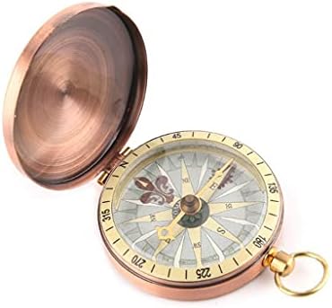 Quesheng Vintage Copper Flip כיסוי כיס מתכת שעון מצפן קמפינג קמפינג שייט שייט מצפן הישרדות ימי ימי