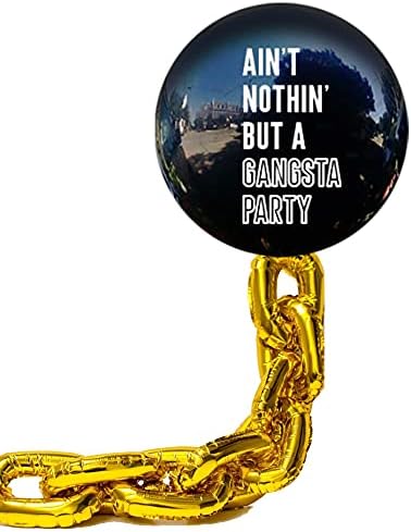 אין שום דבר מלבד מסיבת גנגסטה שרשרת זהב ציצית ג ' מבו בלון ערכת / שנות ה -70 שנות ה -80 שנות ה -90 דיסקו