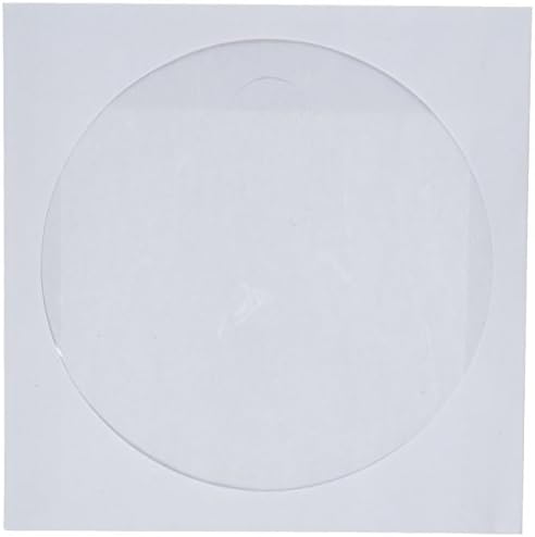 שרוולי נייר לבן עם חלון שקוף, מארז 250