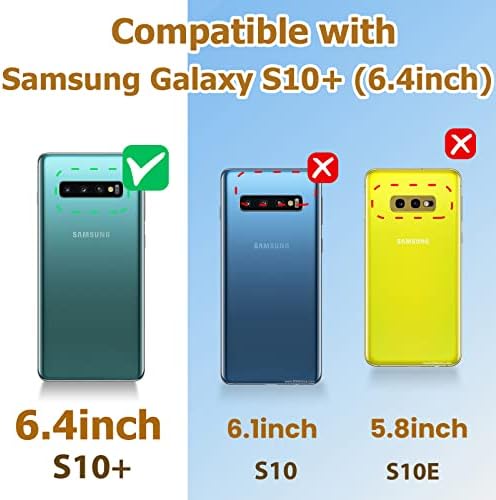 Loheckle עבור Samsung Galaxy S10 Plus מארז לנשים, מארזי ריבוע מעצבים עבור Galaxy S10 Plus עם מחזיק מעמד