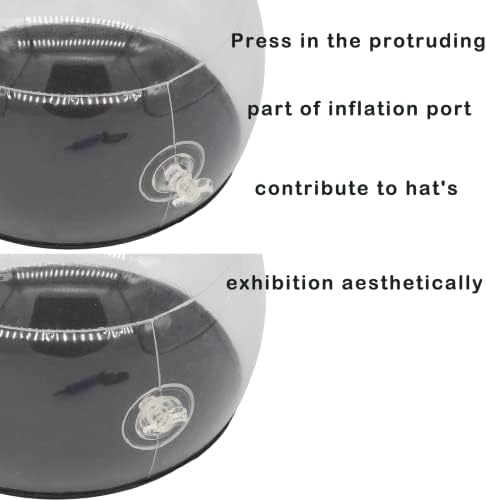 לבנדפורם 4 מארז 21 -24 מתנפח כובע תצוגת כובעי לעמוד עבור מתלה מרובה כובעים, שולחן בייסבול כובעי ומעצב