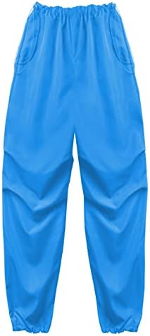 מכנסי מטען רחבים של KEUSN מותניים נמוכים מכנסי מצנח רחבים גדולים